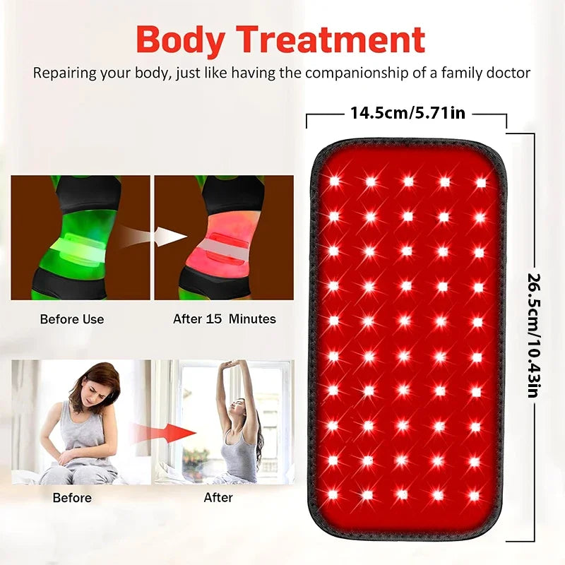 Red Infrared Light Therapy Pad 660nm 850nm LED Health Care for Face and Body