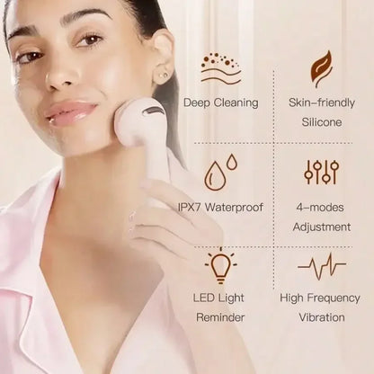 Electric Silicone Brush Facial Brush Skin Massager